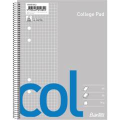 113200 Kollegieblock Bantex Col A5 rutat hålat