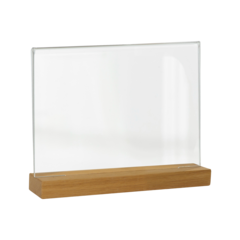 D8311534 Akrylficka A4 liggande med träfot