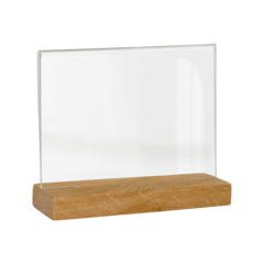 D8311536 Akrylficka A5 liggande med träfot