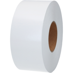 584004 Vågetikett Linerless 80mmx250m Permanent Vit Ø76mm