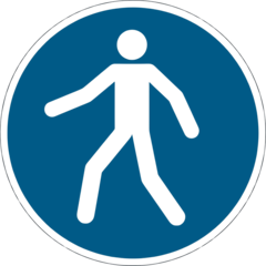 DU173106 Varningsskylt för Gående Durable Ø430mm