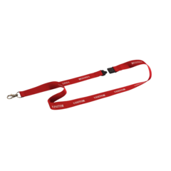 DU823803 Nyckelband Visitor Durable Med Karbinhake 2cm Röd*