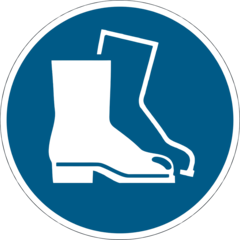DU173306 Varningsskylt Använd Skyddsskor Durable Ø430mm