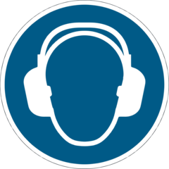 DU172906 Varningsskylt Använd Hörselskydd Durable Ø430mm