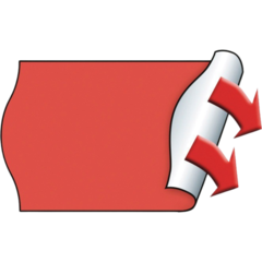 M30007361 Prisetiketter Meto permanenta 32x19mm Röd