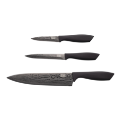SS08SET3 Knivset Damaskus Svart