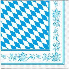 AM88823 Bavarian Blue/White Napkin 33x33cm