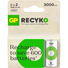201249 Batteri GP ReCyko C 2-p
