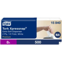 15715840 Dispenserservett Tork Xpressnap N4 Extra Mjuk Vit