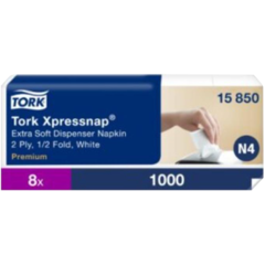15715850 Dispenserservett Tork Xpressnap N4 Extra Mjuk Vit