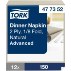 157477352 Servett Tork Natur 39x39cm 2-lag 1/8-vikt