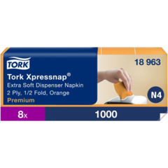 15718963 Dispenserservett Tork Xpressnap N4 Extra Mjuk Orange