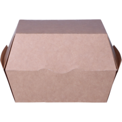 21672 Hamburgerbox papper brun 100x100x80mm