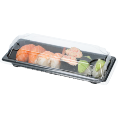 400911MAKI Slim Long Sushi Box Black 220x94x40mm