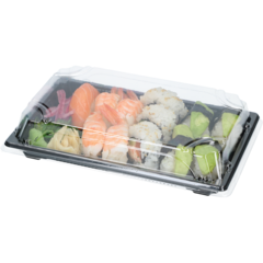 400914 Medium Sushi Box Black 215x147x40mm