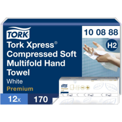 157100888 Handduk Tork Xpress® Komprimerad Premium M-Vikt 2-lag H2