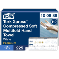 157100889 Handduk Tork Xpress Komprimerad Premium Z-vikt 2-lag H2
