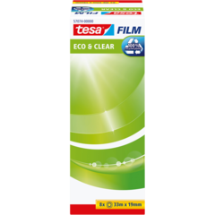 4057074 Kontorstejp Tesa Eco & Clear 19mm x 33m 8-pack