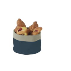 HE104 Brödkorg i Bomullstyg Hendi Grå