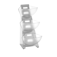 HE428245 Ställning 3 Skålar 1L Hendi