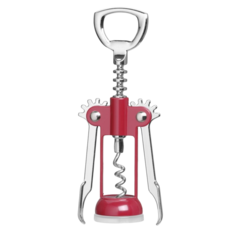 HE597507 Hendi Stainless Steel Lever Corkscrew - Red 17cm