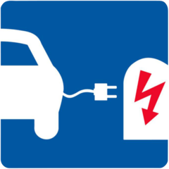 6705494 Parking Sign Charging Station 400x400mm