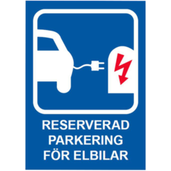 6705495 Reserved Parking Sign for Electric Vehicles 420x297mm