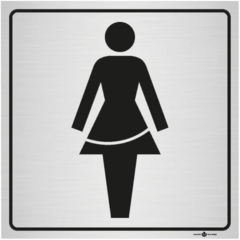 6720022 Ladies. Toilet Sign 140x140mm
