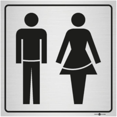 6720024 Toilet Sign Male/Female 140x140mm