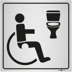 6720025 Skylt Toalett Handikapp14x14*