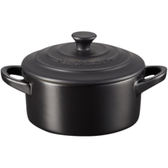 910050001400 Minigryta Le Creuset Stengods 10cm 0,25L Svart