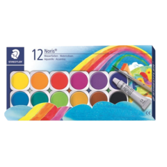 888NC12 Vattenfärger m/pensel 12färger