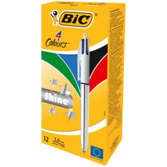 982873 Kulspetspennor BIC 4 Colours Shine