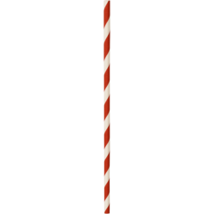 404213 Red/White Paper Straws 8x200mm