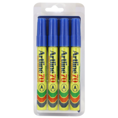 EK70C4BLUE Artline 70 Marker Set - 4 Pack - Black