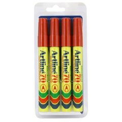 EK70C4RED Artline 70 Marker Set - 4 Pack - Black
