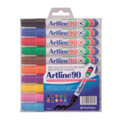EK9010W Artline 90 Markers Set of 10