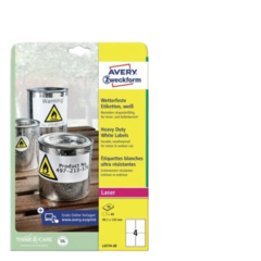 ANL477420 Avery Etikett slitstarka vit