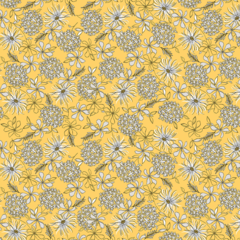 AM90420 Hilde Yellow/Black Tablecloth 80x80 cm