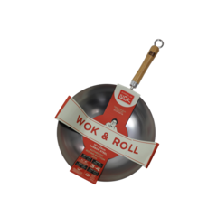 BRI12322001 Wok & Roll Dexam Kolstål 33cm