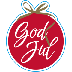 8524 God Jul Etikett 40mm