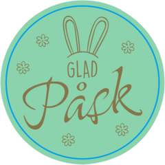 8526 Forseglingsetiket Glad Påsk 40mm