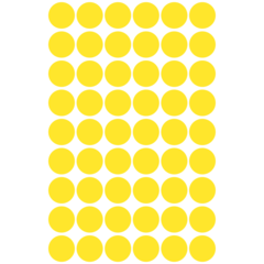 AN3144 Färgkodningsprickar Gul Ø12mm