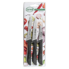 EKB662203 Knivset Sanelli Jolly 3st Svart