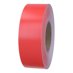 584008 Vågetikett Linerless 58mmx250m Permanent Röd Ø76mm