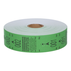 TI1010GRÖNA Garderobsbiljett 1-500 Grön