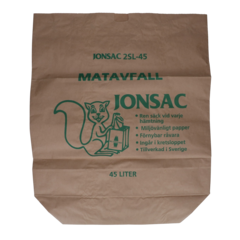 90045 Sopsäck 45L Papper Matavfall
