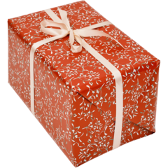 4406912 Julpapper Mistletoe Red