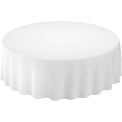 119171140 Duk Evolin Rund 240cm Hvit*