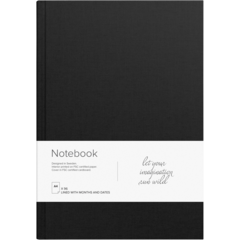 92610000 Burde Lined Notebook A4 Black